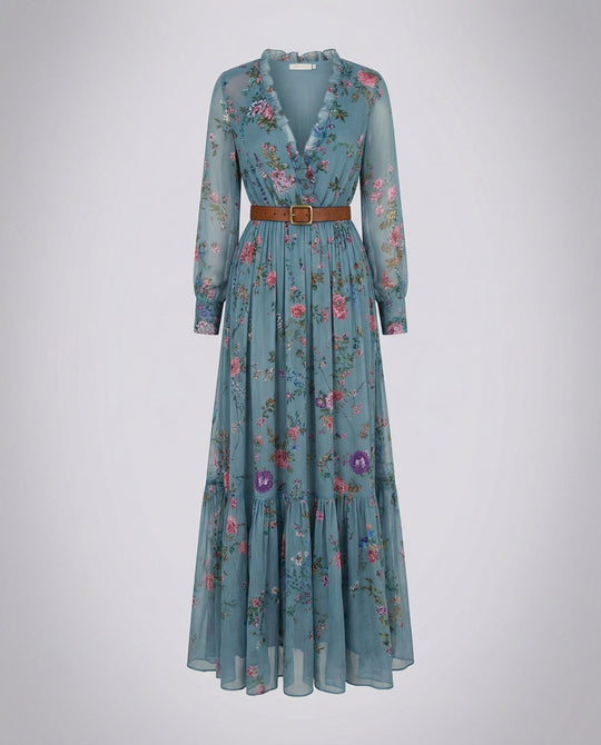Boho Maxikleid mit V-Ausschnitt | Nord Taschen