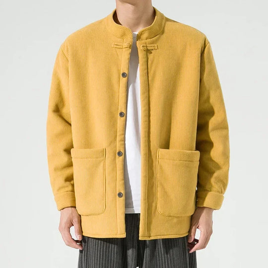 Leichtes Cordjacke für Herren mit großen Taschen