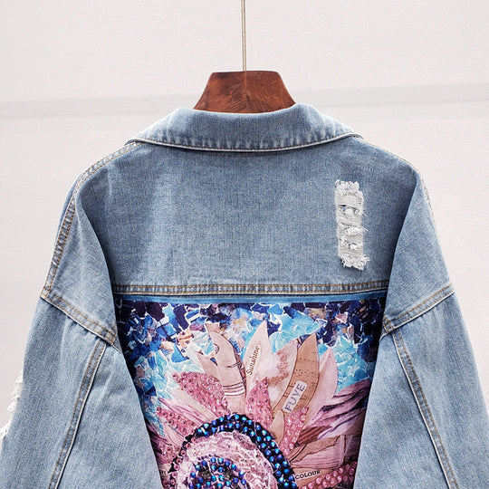 Oversized Damen Denimjacke - Vittorelli