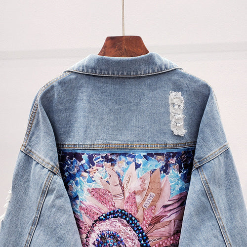 Oversized Damen Denimjacke - Vittorelli