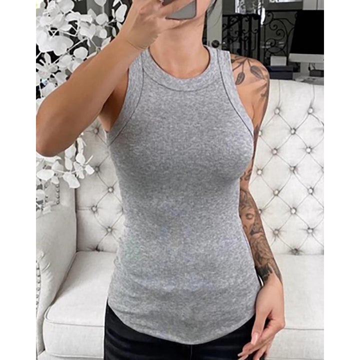 Klassisches Körpergefühl Damen Ripp-Tanktop