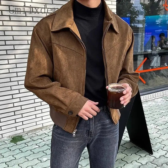 Stilvolle Vintage Casualherbstjacke für Herren Avellé