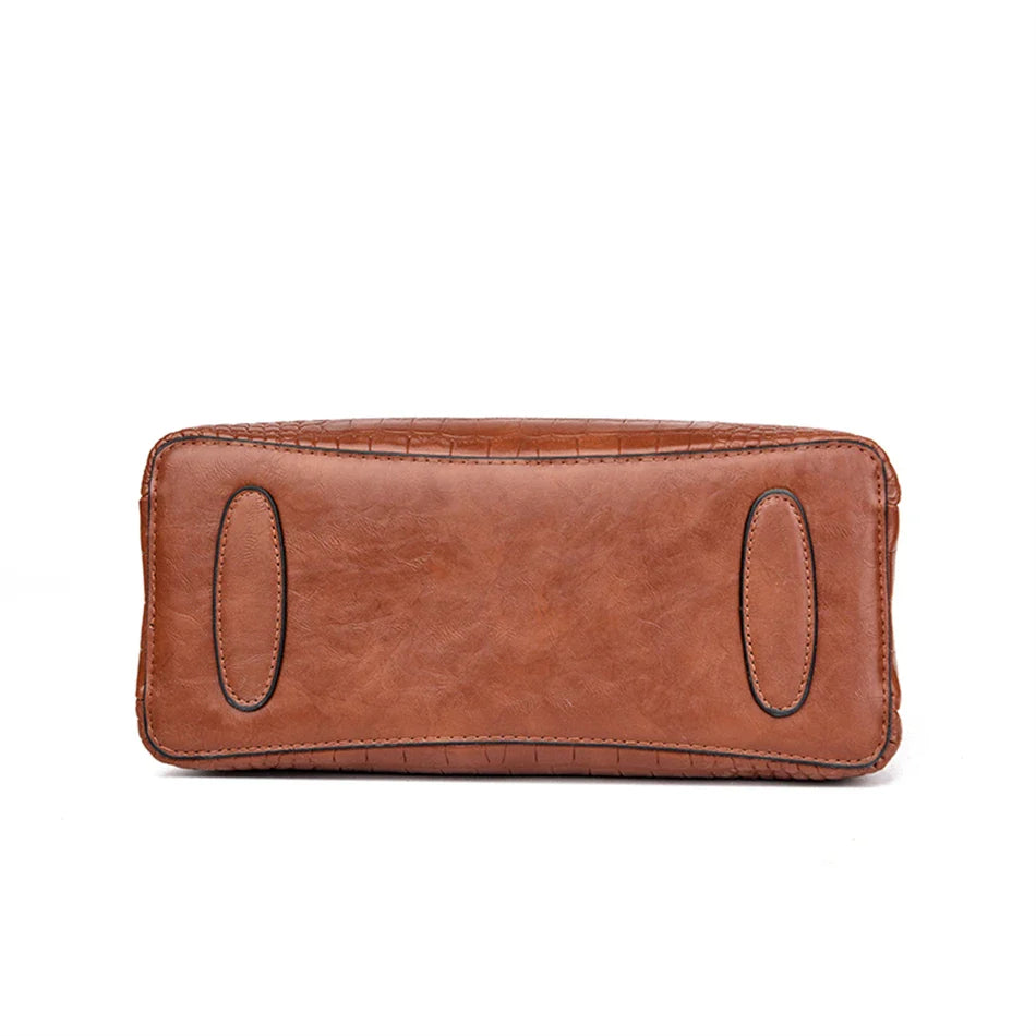 Nord Taschen | Large Croco Handbag with Shoulder Strap