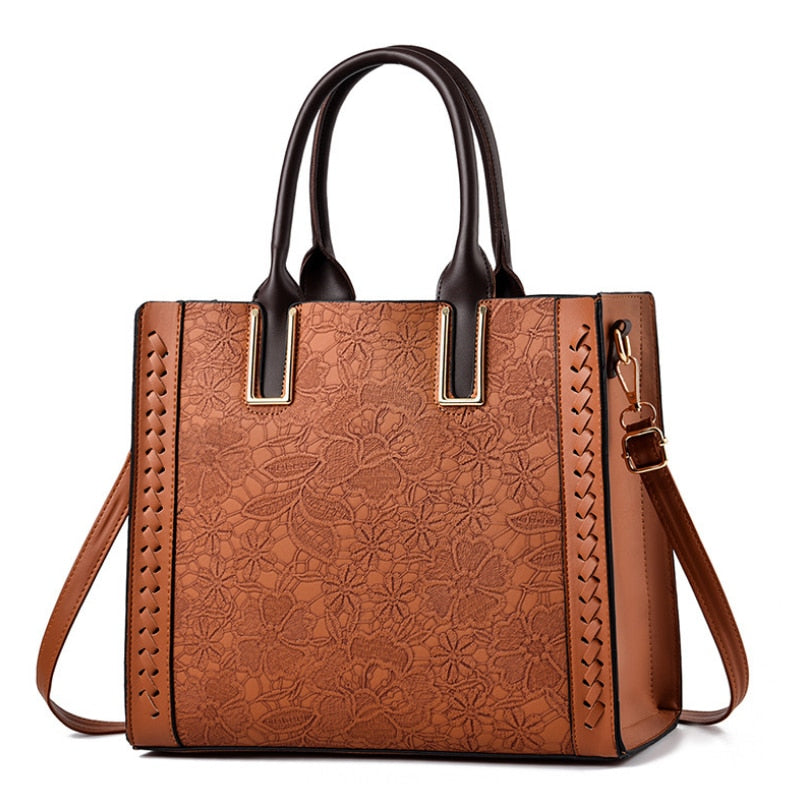 Nord Taschen | Prägte Veganes Leder Top Handle Tote Bag