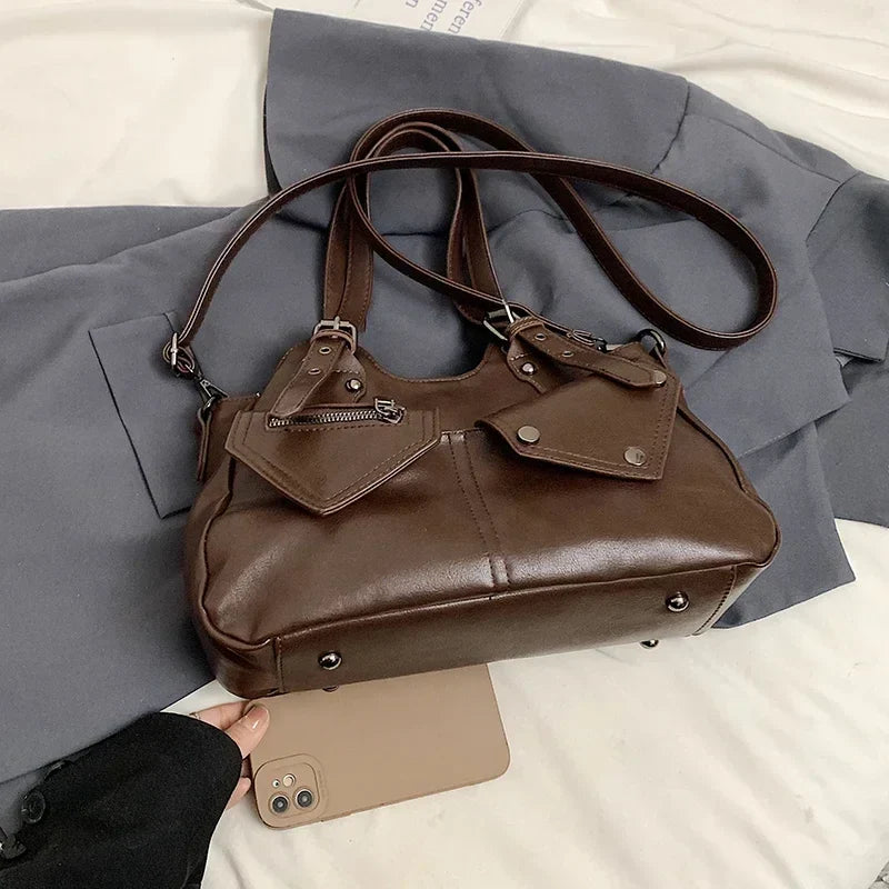 Nord Taschen | Handbag for School in Leather Multipockets
