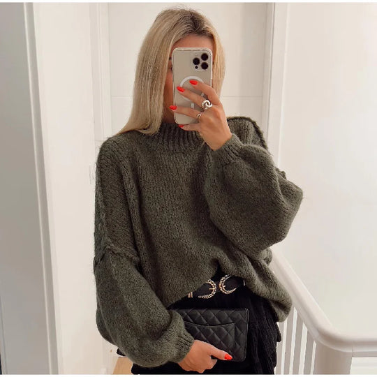 Nord Taschen - Flauschiger Oversize Strickpullover