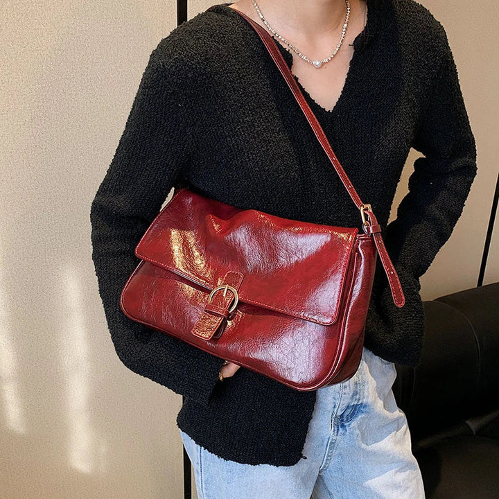 Nord Taschen | Retro Smooth Leather Shoulder Handbag