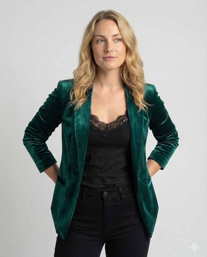 Eleganter Samtblazer Damenjacke