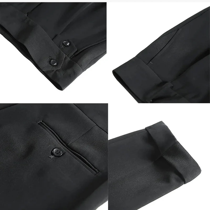Nord Taschen | Premium Hoher Taillenformeller Herrenanzughose