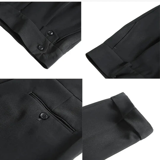 Nord Taschen | Premium Hoher Taillenformeller Herrenanzughose