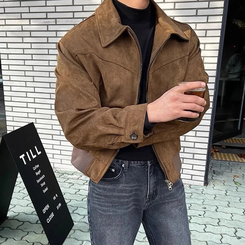 Stilvolle Vintage Casualherbstjacke für Herren Avellé