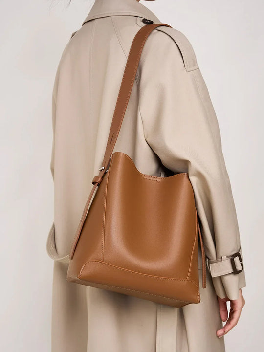 Nord Taschen | Luxury Smooth Leather School Handbag with Shoulder Strap