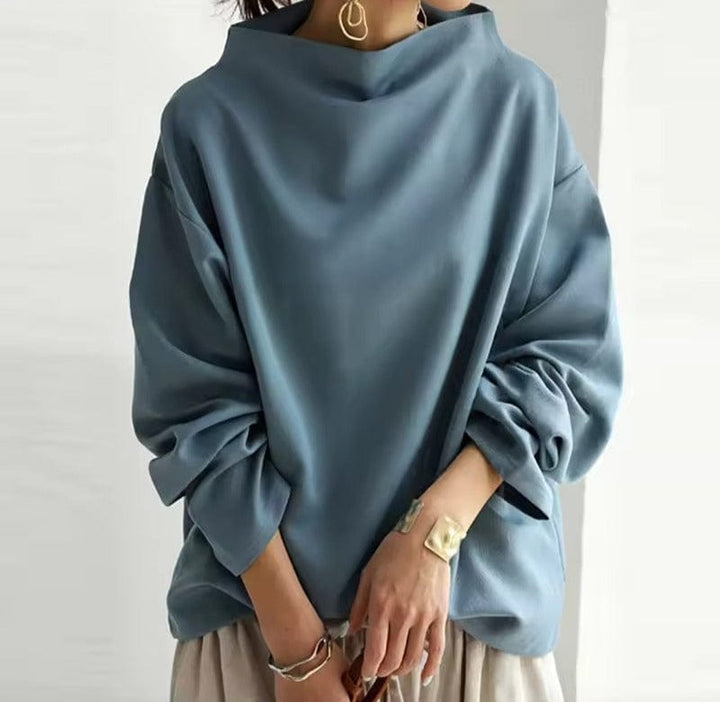 Elegante Loose-Fit Rollkragenbluse