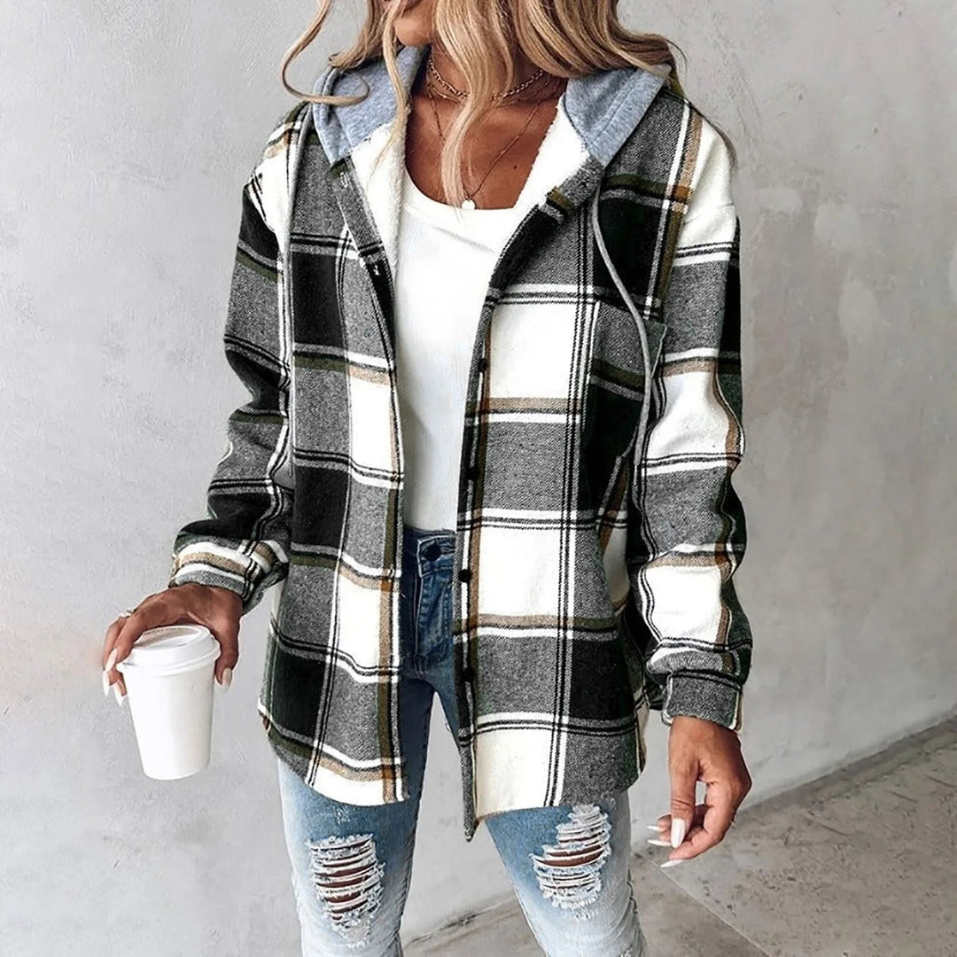 Kariertes Komfort-Hoodie