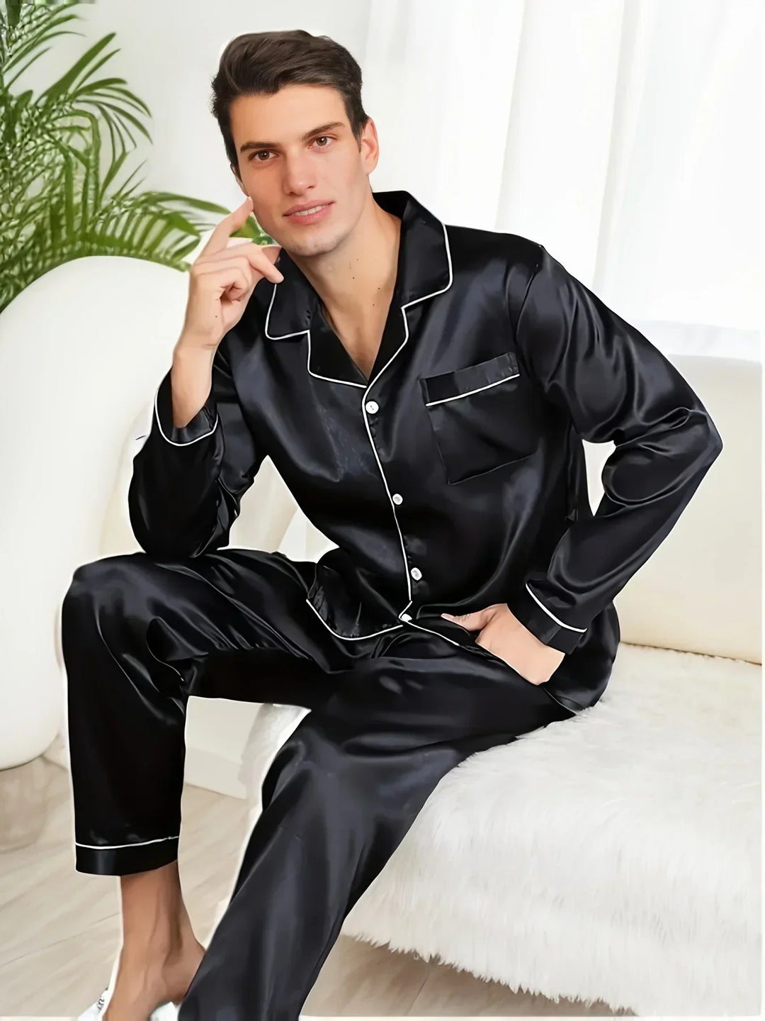Nord Taschen - Herren-Pyjama-Set aus Satin