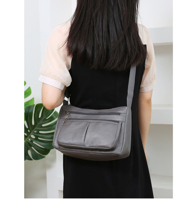 Nord Taschen | Leather Multi-Pocket Handbag with Shoulder Strap