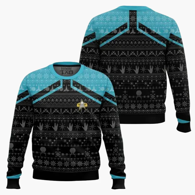Star Trek Pullover - Geek Weihnachts-Sweatshirt für Fans, Winter Freizeit