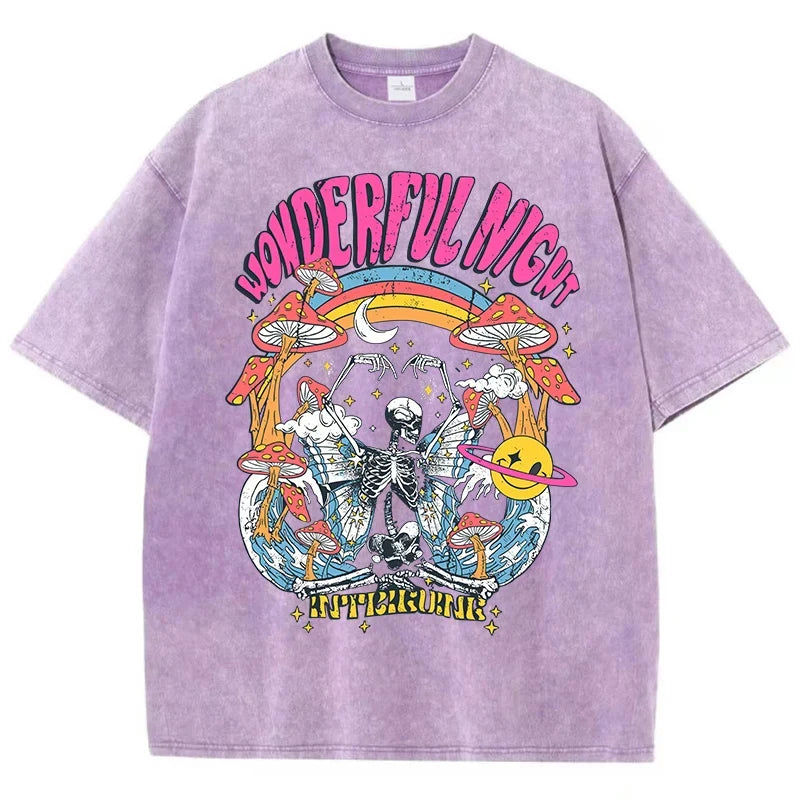 Baumwoll-T-Shirt mit Druck