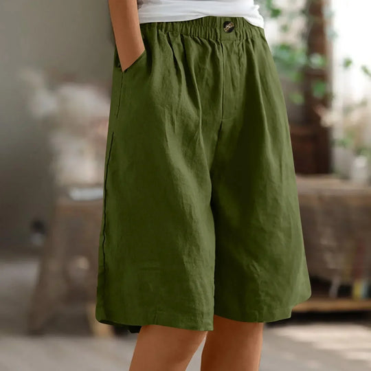 Premium Baumwoll-Leinen Damenhose