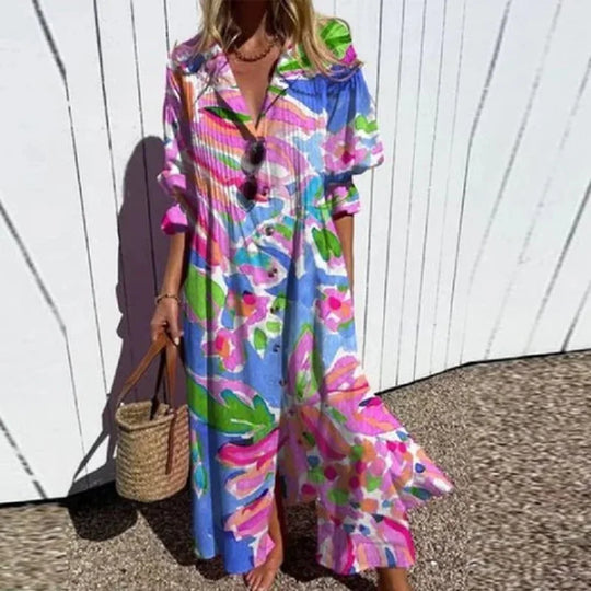 Luxuriöses Frühlings-Bohemian-Kleid
