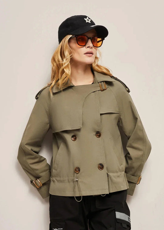 Nord Taschen | Doppelreihiger Trenchcoat für Damen - formelle und lässige Jacke