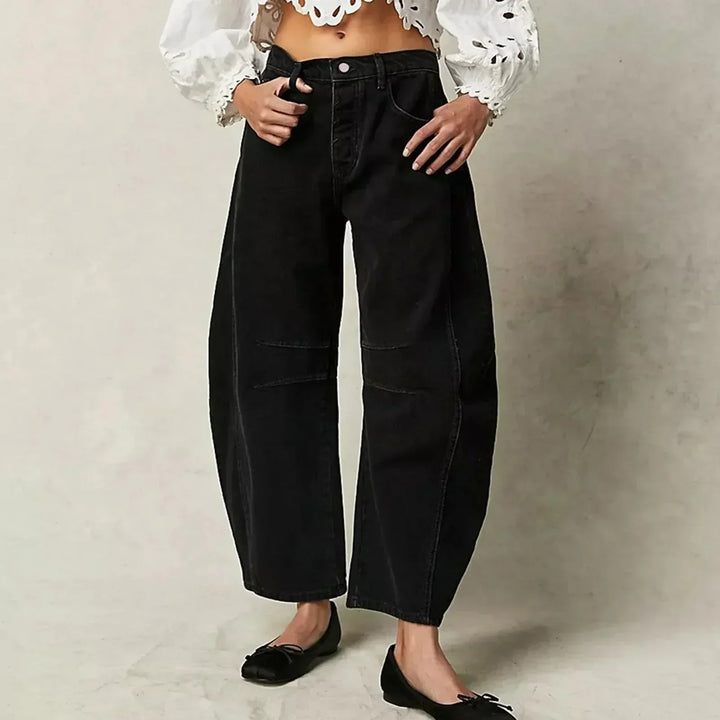 Damen Weite Beinhose Denim