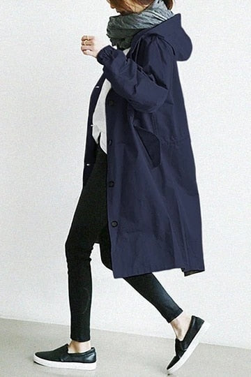 Nord Taschen Damen Windbreaker Mantel mit Kapuze
