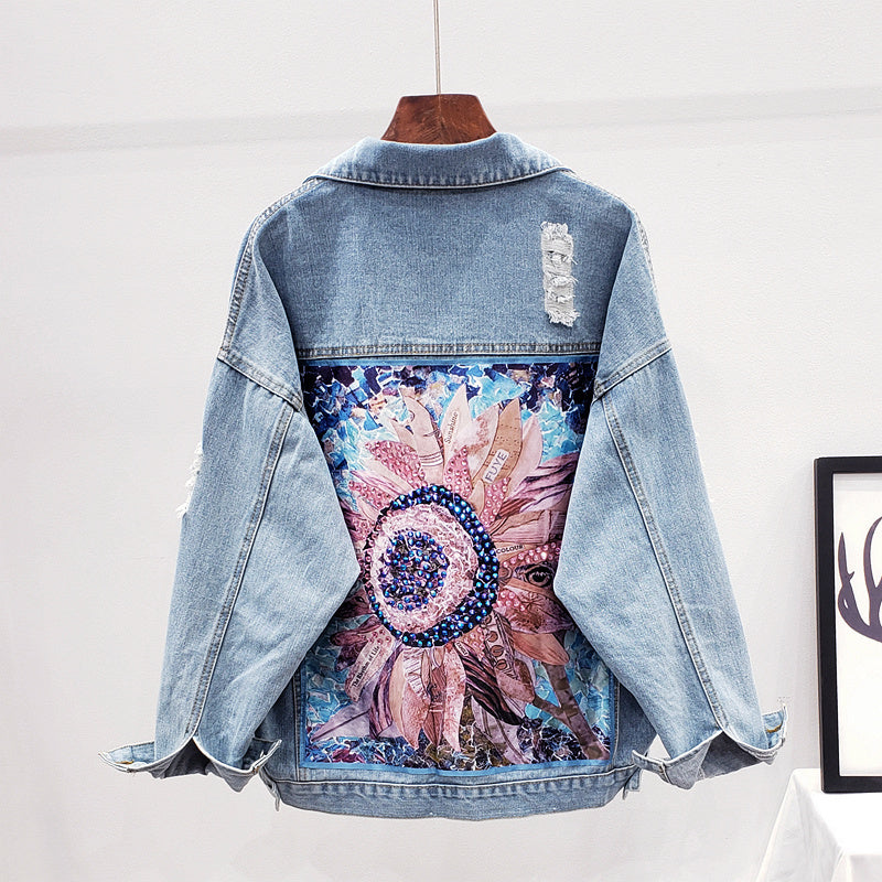 Oversized Damen Denimjacke - Vittorelli