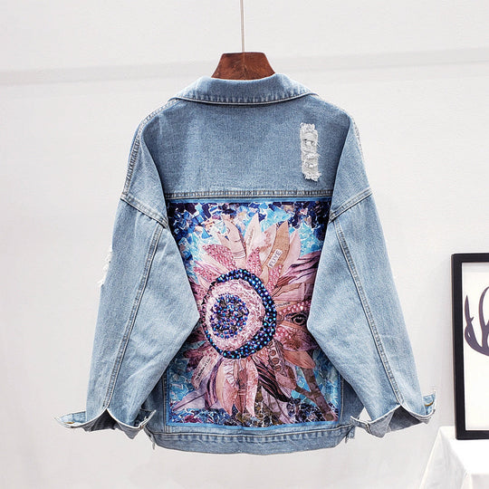 Oversized Damen Denimjacke - Vittorelli