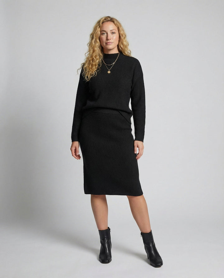 Elegantes Strickset Pullover Rock