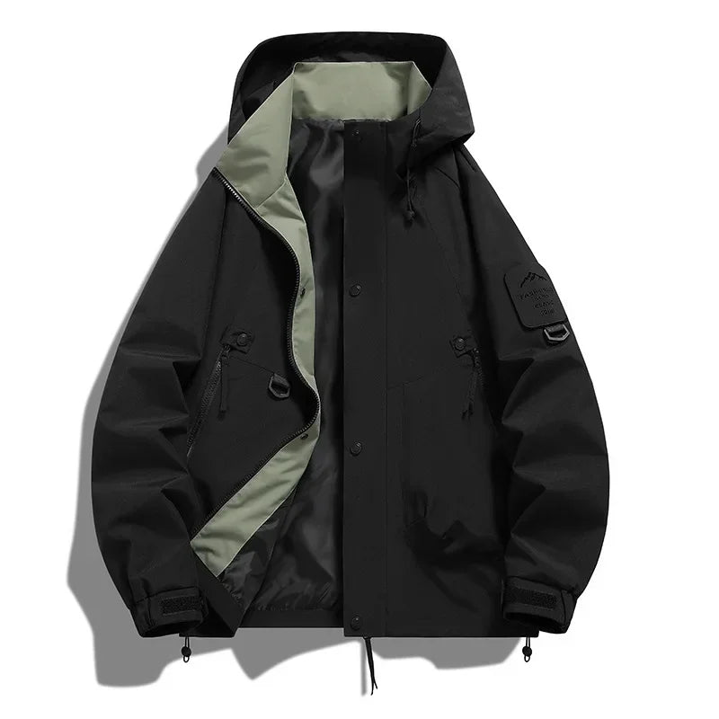 Kapuzen-Windbreaker Jacke