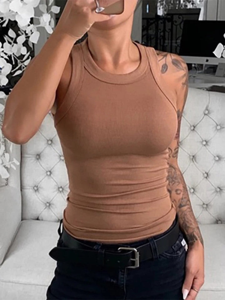 Klassisches Körpergefühl Damen Ripp-Tanktop