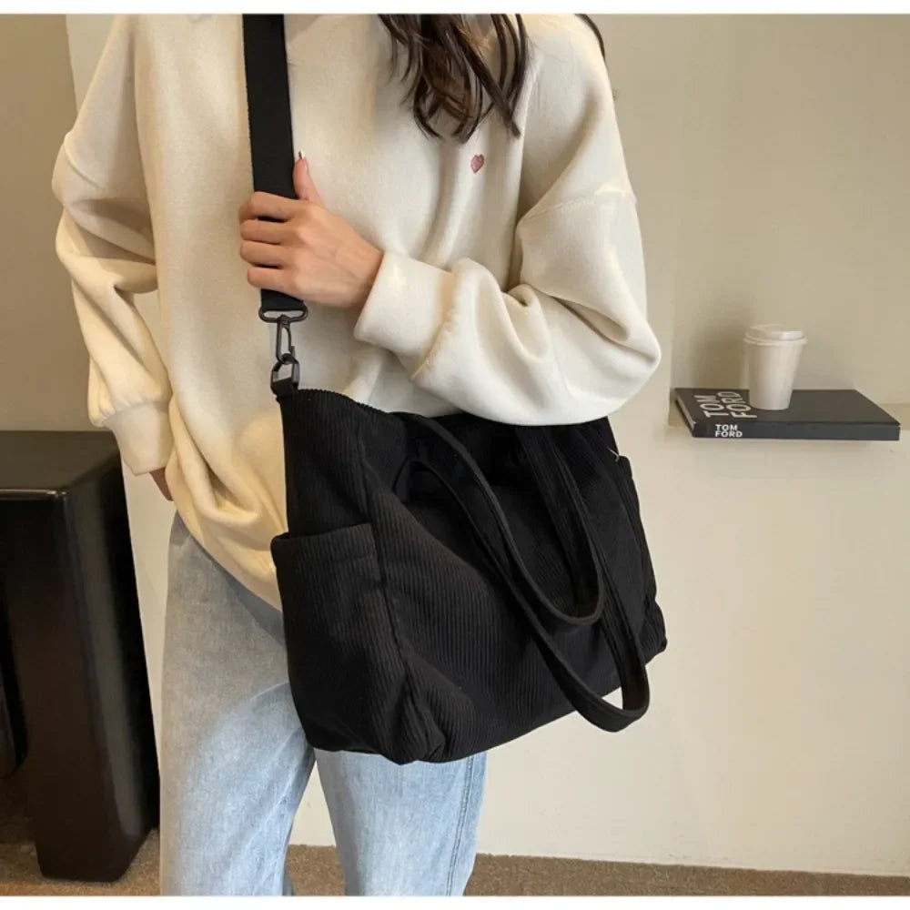 Nord Taschen | Large Handbag for School in Corduroy