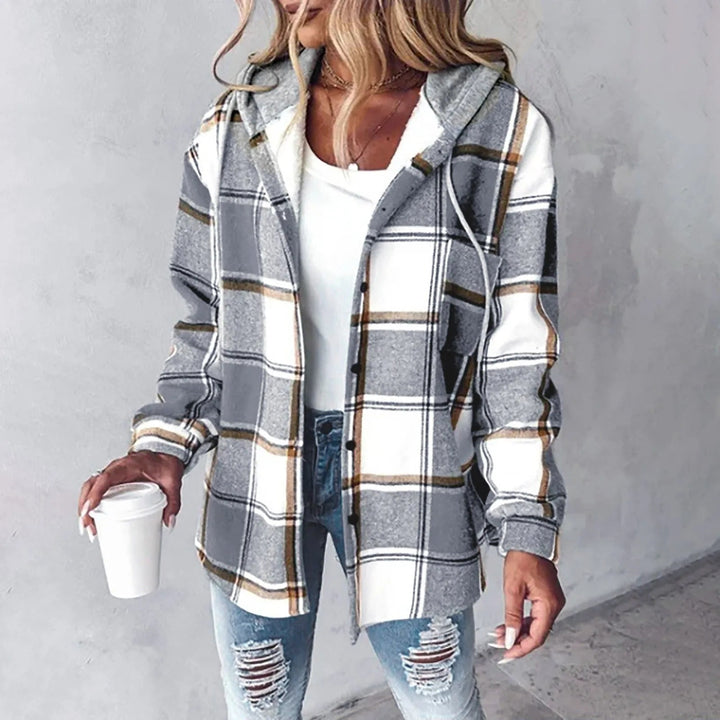 Kariertes Komfort-Hoodie