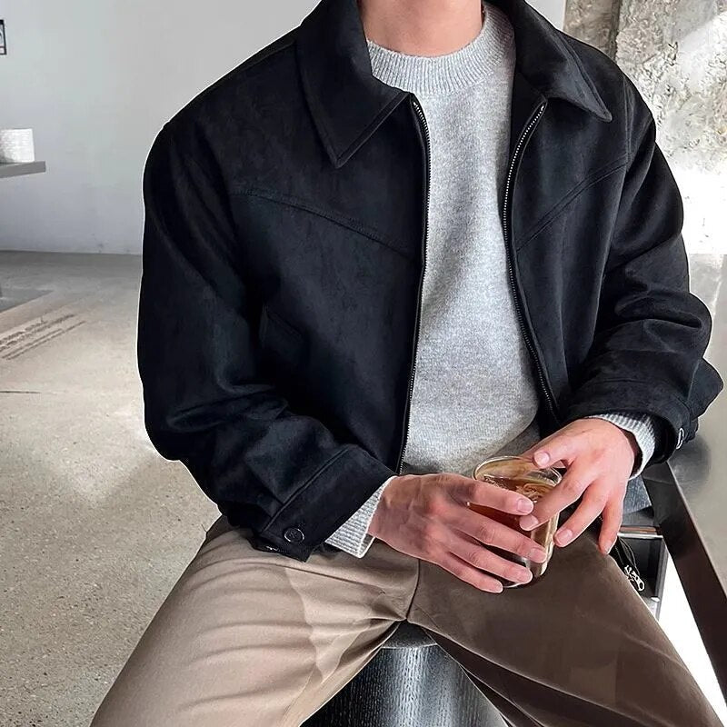 Stilvolle Vintage Casualherbstjacke für Herren Avellé