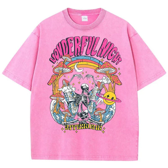 Baumwoll-T-Shirt mit Druck