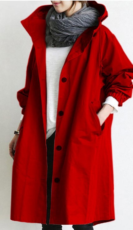 Nord Taschen Damen Windbreaker Mantel mit Kapuze
