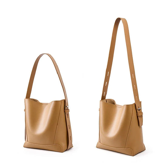 Nord Taschen | Luxury Smooth Leather School Handbag with Shoulder Strap
