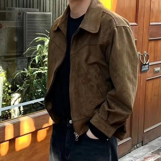 Stilvolle Vintage Casualherbstjacke für Herren Avellé