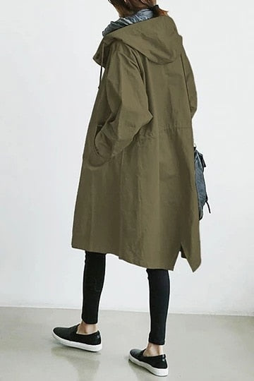 Nord Taschen Damen Windbreaker Mantel mit Kapuze