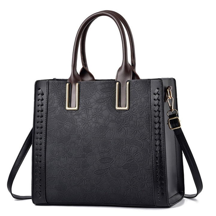 Nord Taschen | Prägte Veganes Leder Top Handle Tote Bag