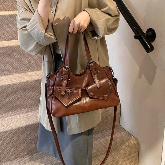 Nord Taschen | Handbag for School in Leather Multipockets