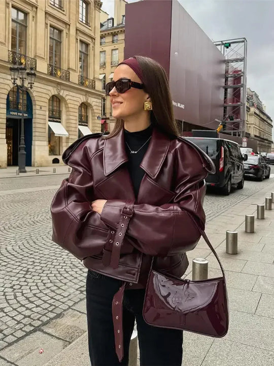 Lederjacke mit Zeitlosem Design