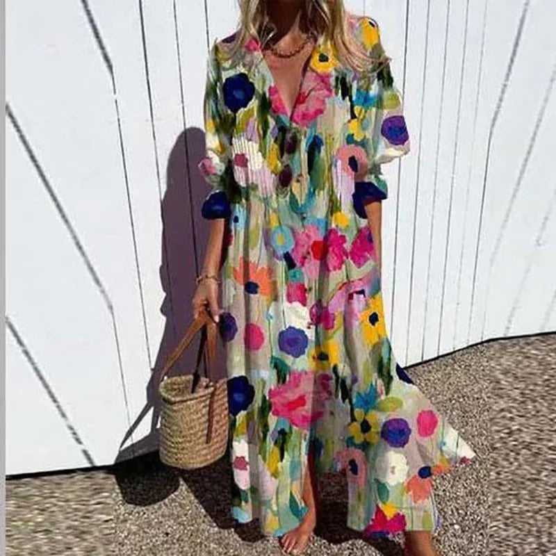 Luxuriöses Frühlings-Bohemian-Kleid