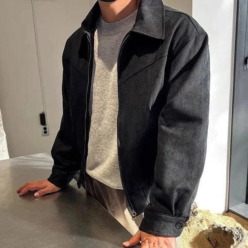 Stilvolle Vintage Casualherbstjacke für Herren Avellé