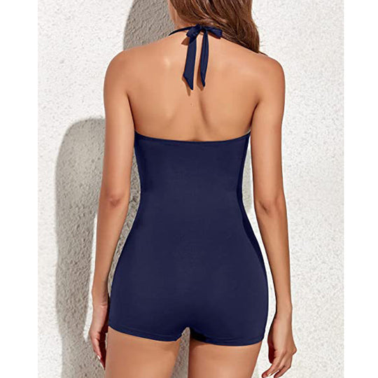 Sportliches Boyleg Badeanzug