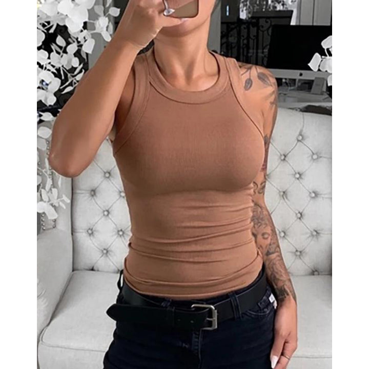 Klassisches Körpergefühl Damen Ripp-Tanktop