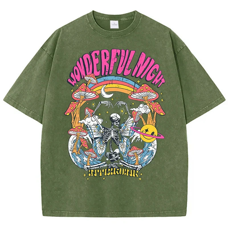 Baumwoll-T-Shirt mit Druck