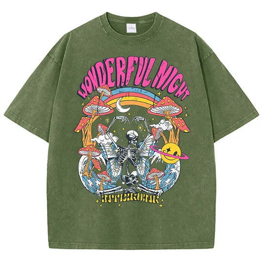 Baumwoll-T-Shirt mit Druck