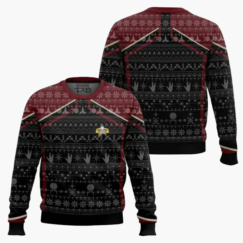 Star Trek Pullover - Geek Weihnachts-Sweatshirt für Fans, Winter Freizeit